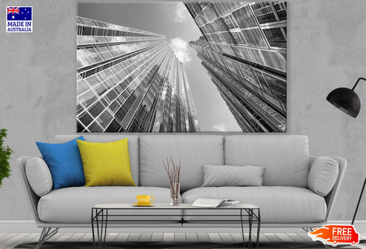 Glass Buildings View fro Beneath Photograph Print 100% Australian Made