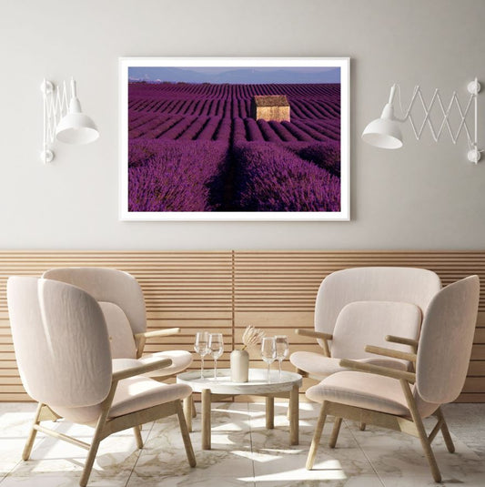 Lavender Field Scenery Photograph Home Decor Premium Quality Poster Print Choose Your Sizes