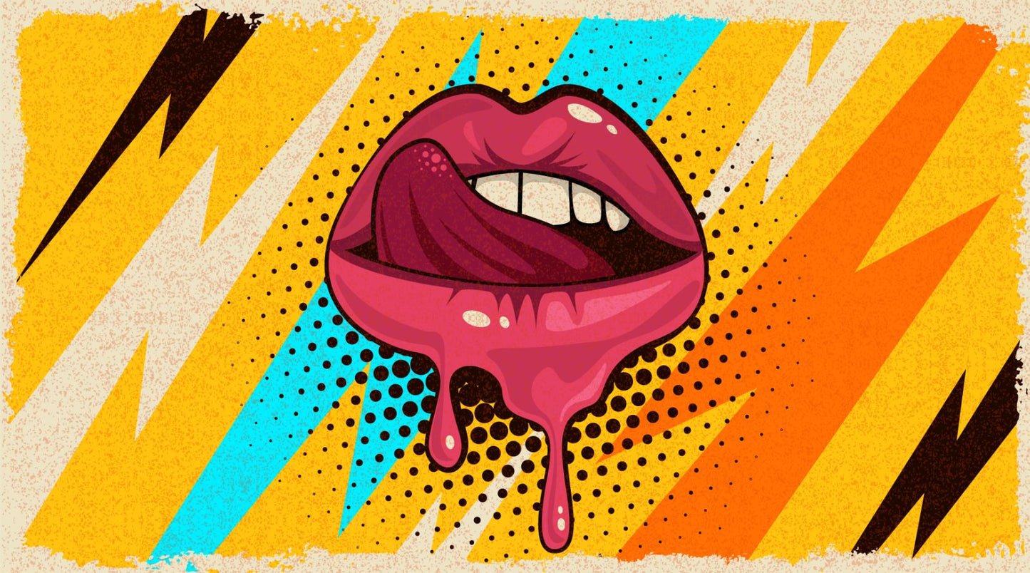 Lips Pop Art Vector Design Home Decor Premium Quality Poster Print Choose Your Sizes