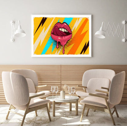 Lips Pop Art Vector Design Home Decor Premium Quality Poster Print Choose Your Sizes