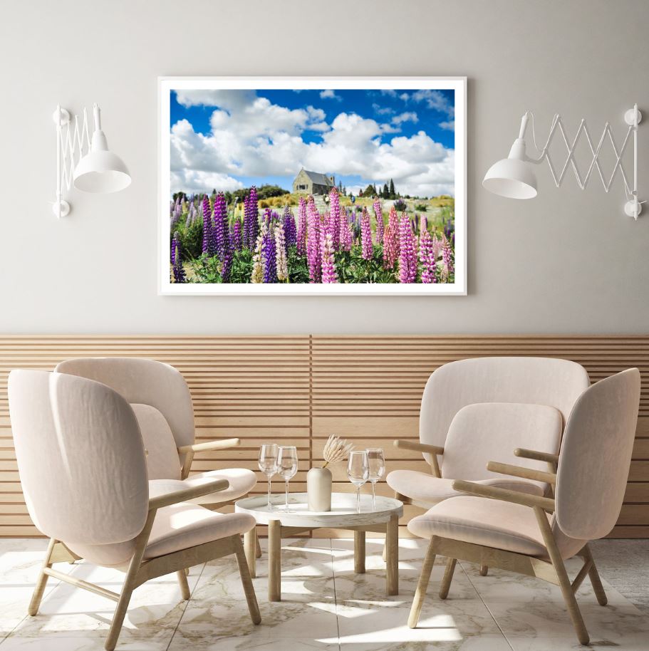 House Near Flower Field Scenery Home Decor Premium Quality Poster Print Choose Your Sizes