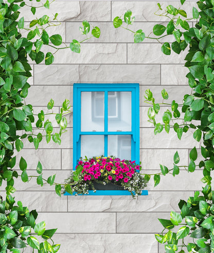 Window with Brick and Flowers Photograph Print 100% Australian Made