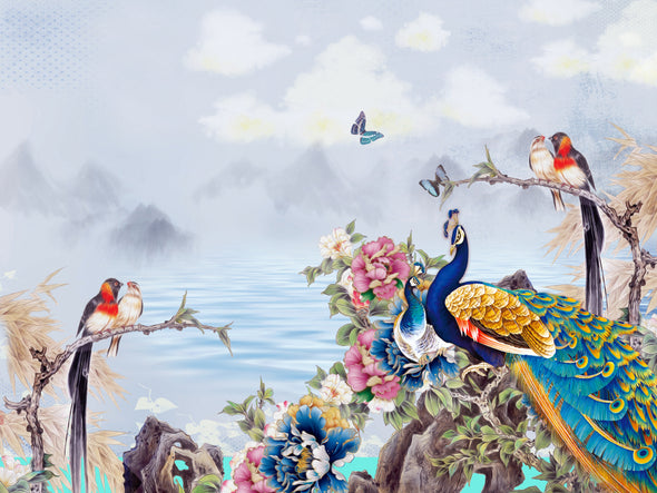 Flowers & Birds Painting Print 100% Australian Made