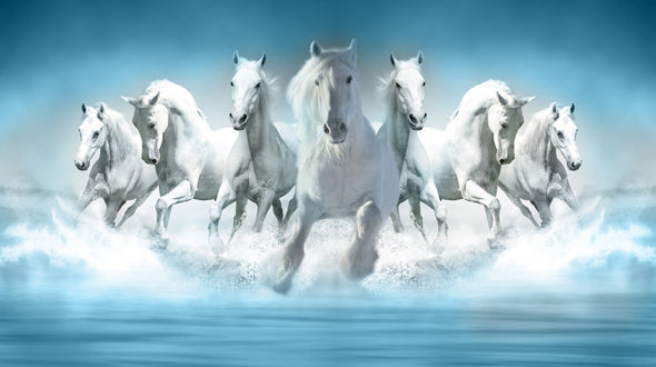 White Horses Running on Water Print 100% Australian Made