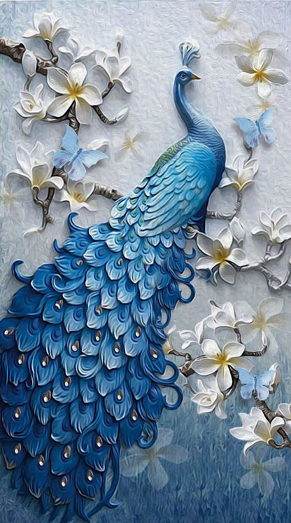 5D Diamond Peacock Painting Print 100% Australian Made