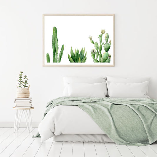 Cactus Plants Watercolor Painting Home Decor Premium Quality Poster Print Choose Your Sizes