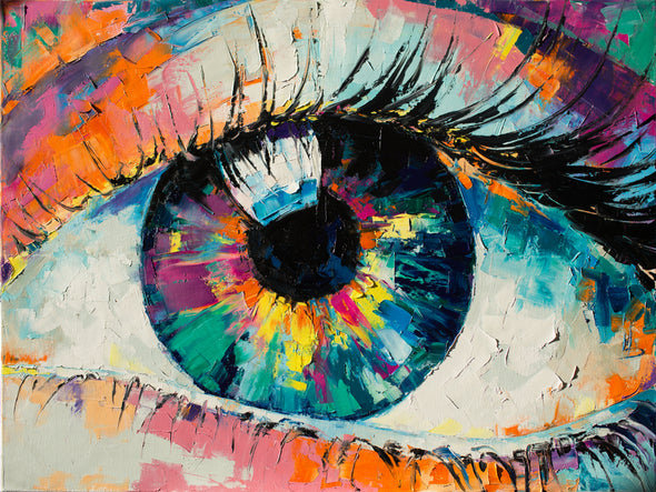 Colourful Eye Watercolour Painting Print 100% Australian Made