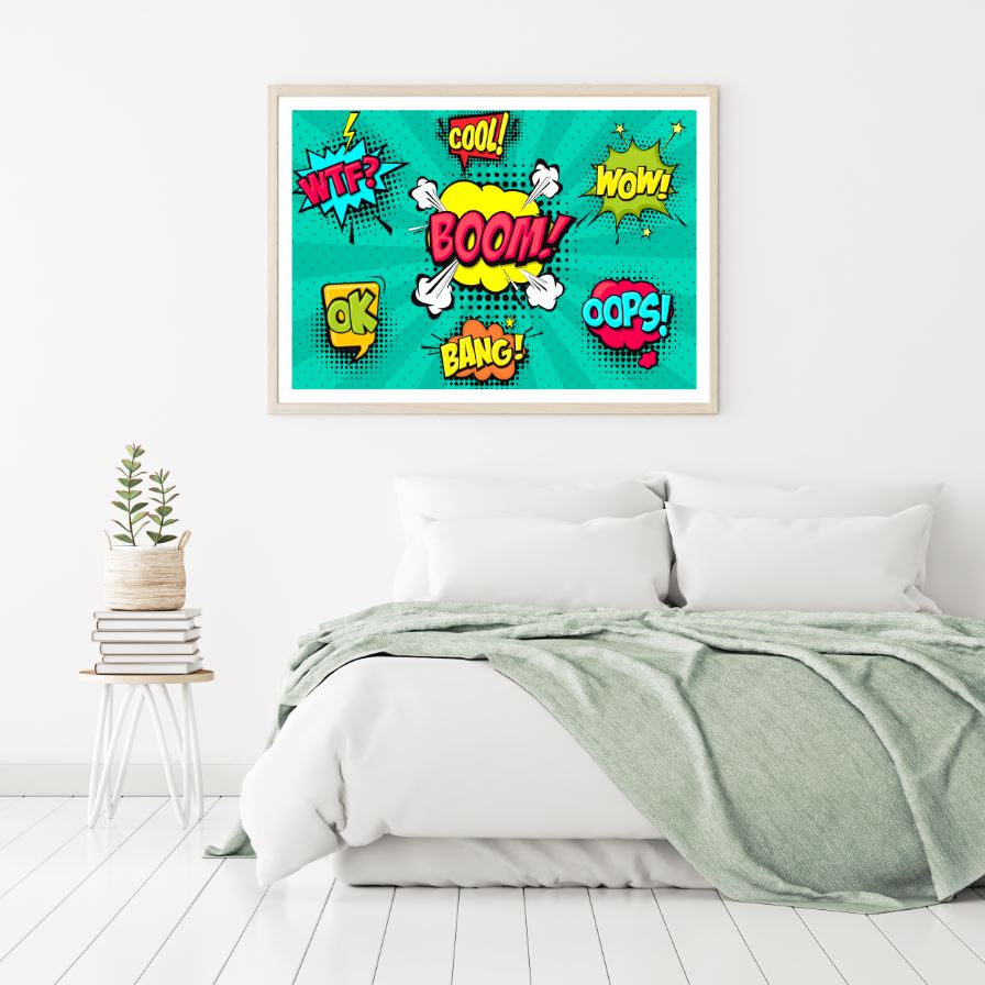 Colorful Text Pop Art Designs Home Decor Premium Quality Poster Print Choose Your Sizes