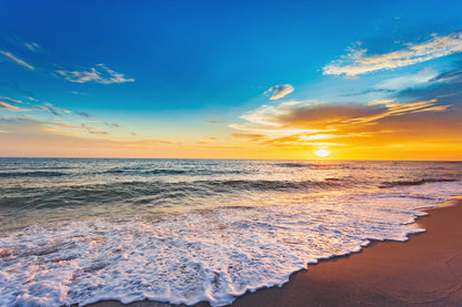 Stunning Beach View Sunset Photograph Print 100% Australian Made