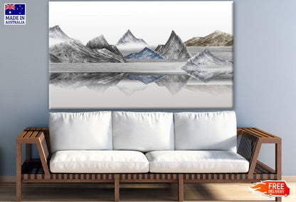 Mountains Abstract Painting Print 100% Australian Made