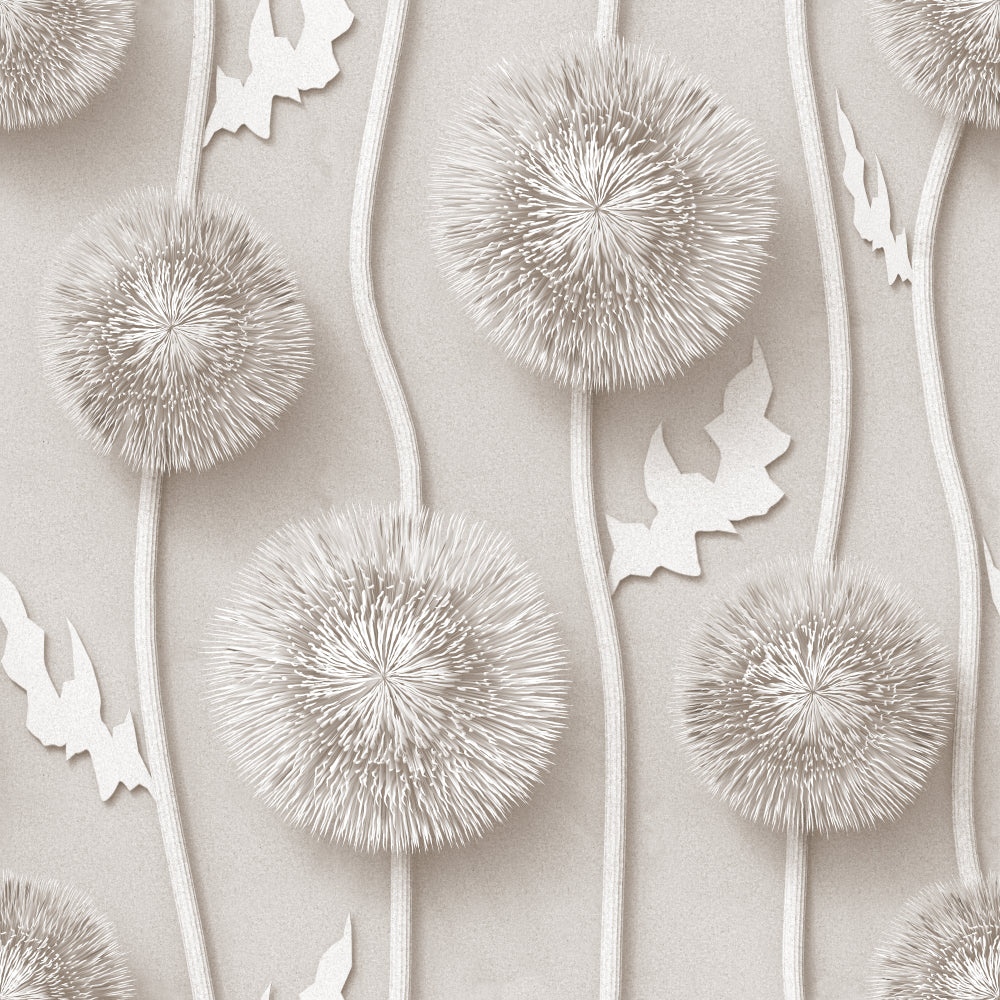 Square Canvas 3D White Floral Design High Quality Print 100% Australian Made