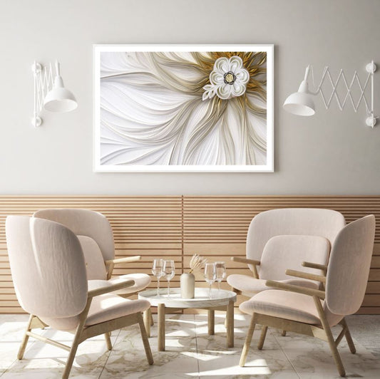Abstract Flower 3D Design Home Decor Premium Quality Poster Print Choose Your Sizes