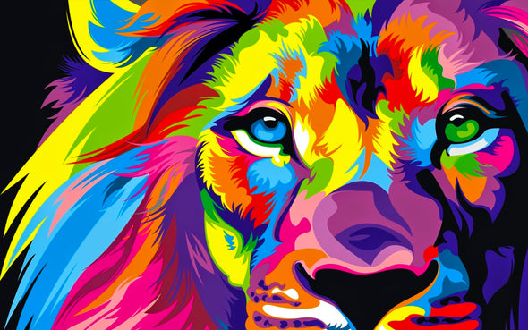 Stunning Lion abstract Print 100% Australian Made