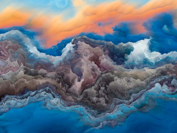 Colourful Cloud Abstract Design Print 100% Australian Made