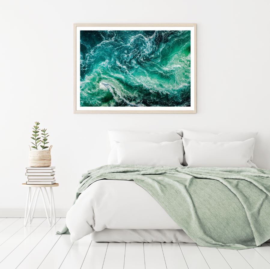 Green & White Abstract Design Home Decor Premium Quality Poster Print Choose Your Sizes