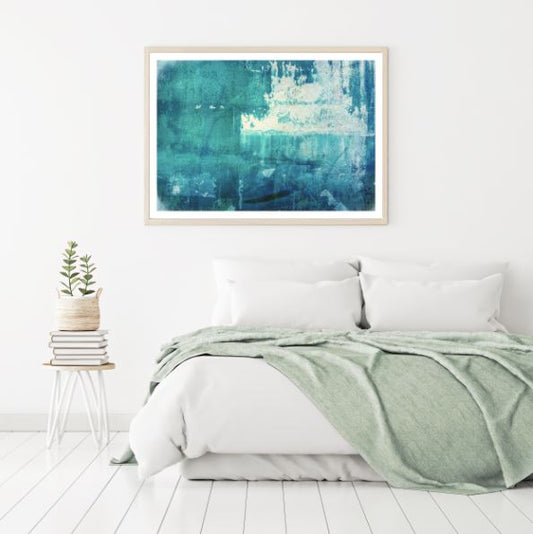 Blue & White Abstract Painting Home Decor Premium Quality Poster Print Choose Your Sizes
