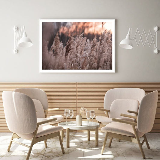 Grass Sunset Scenery Photograph Home Decor Premium Quality Poster Print Choose Your Sizes