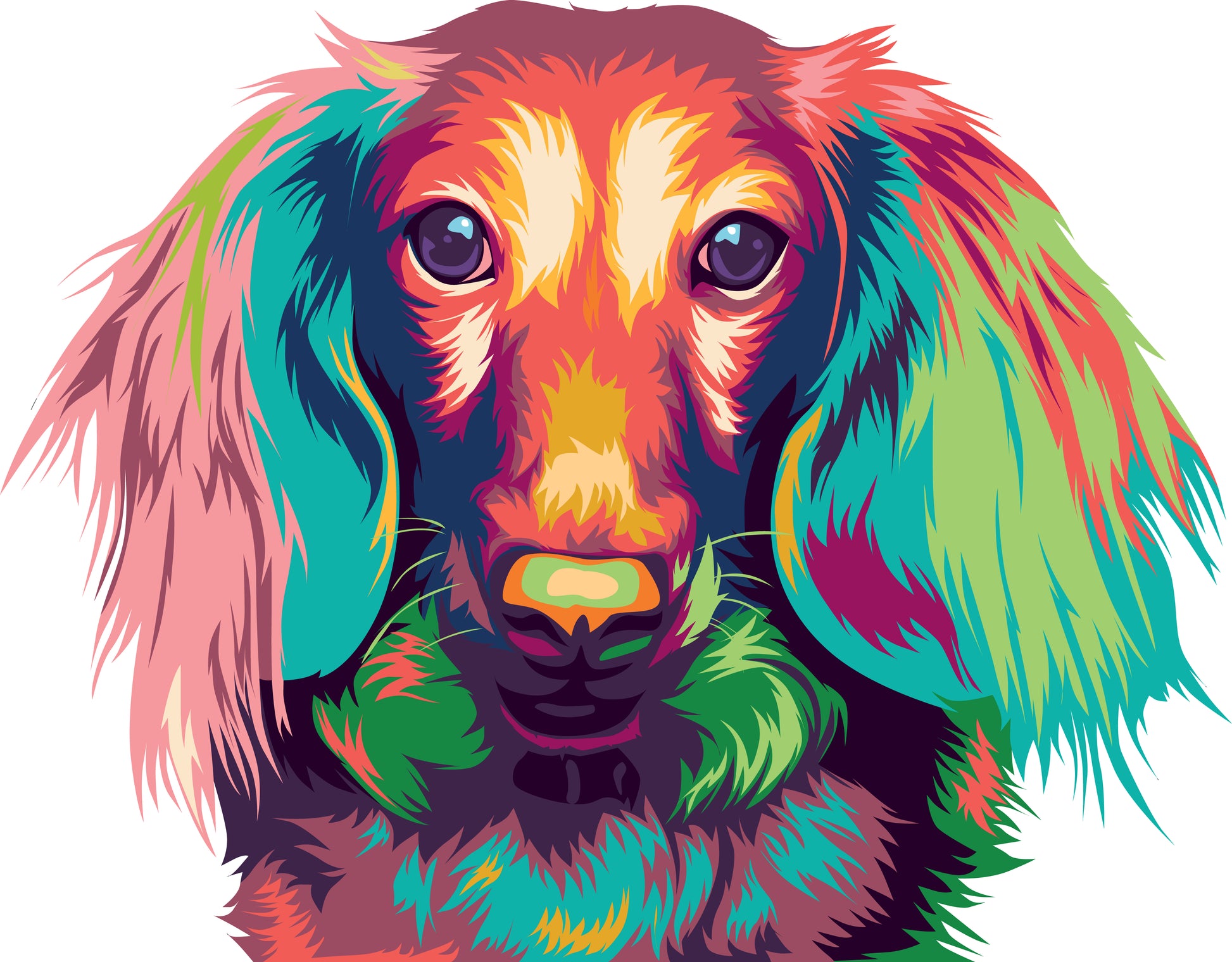 Dog Abstract Portrait Design Home Decor Premium Quality Poster Print Choose Your Sizes