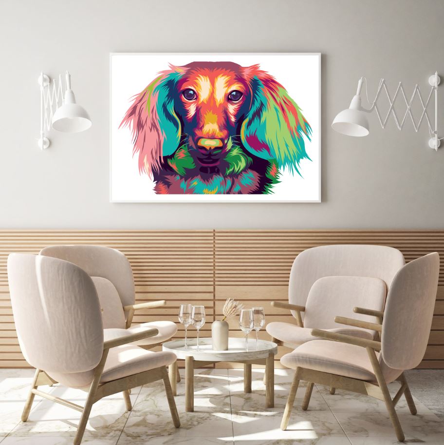 Dog Abstract Portrait Design Home Decor Premium Quality Poster Print Choose Your Sizes