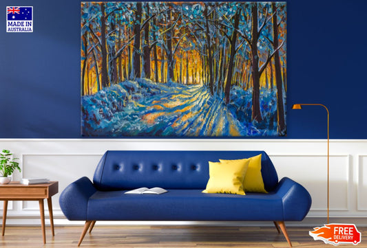 Colorful Forest Oil Painting Print 100% Australian Made