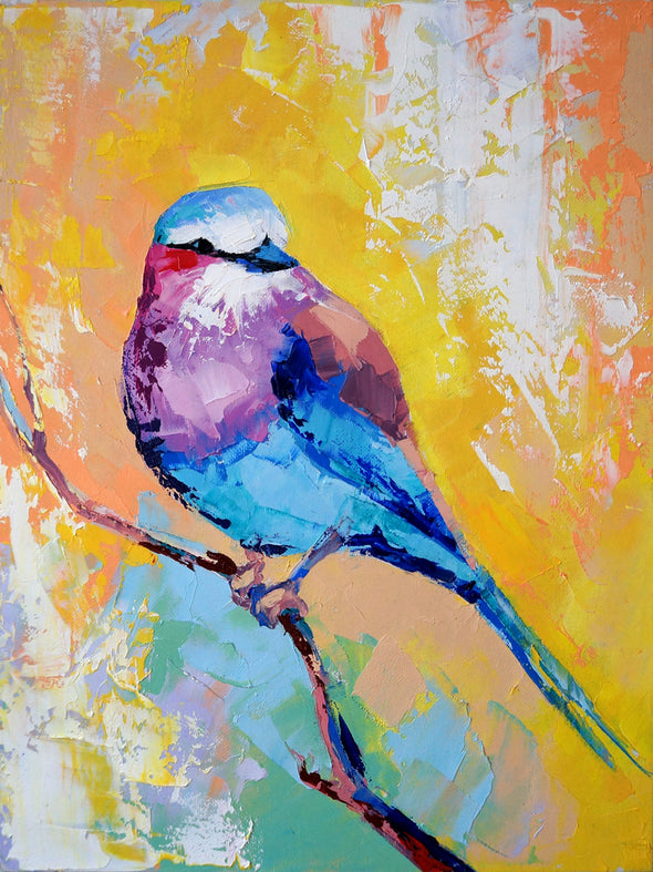 Fengshui Bird Colorful Painting Print 100% Australian Made