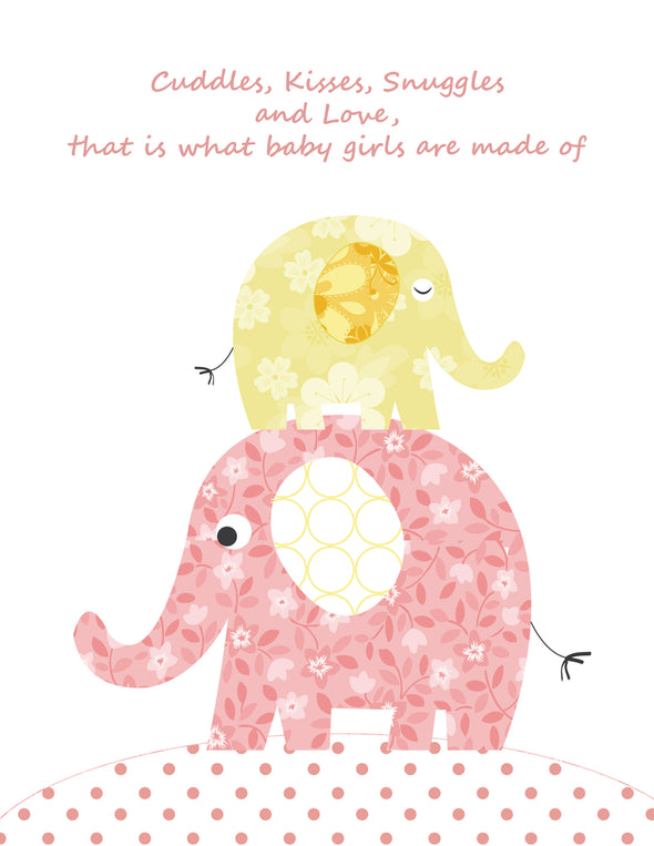 Elephant on a Elephant Nursery & Kids Art Print 100% Australian Made