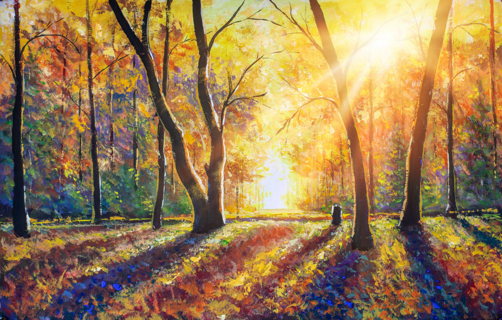 Colorful Forest Oil Painting Home Decor Premium Quality Poster Print Choose Your Sizes