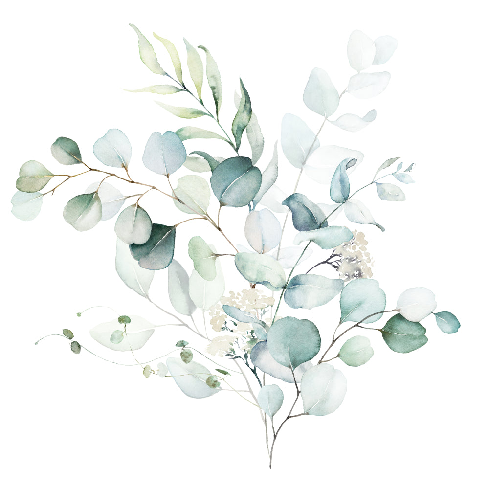 Square Canvas Plants Pattern Watercolor Painting High Quality Print 100% Australian Made