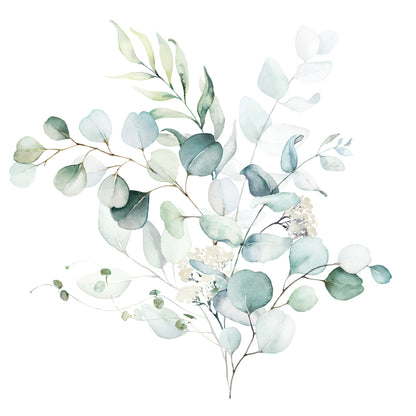 Square Canvas Plants Pattern Watercolor Painting High Quality Print 100% Australian Made