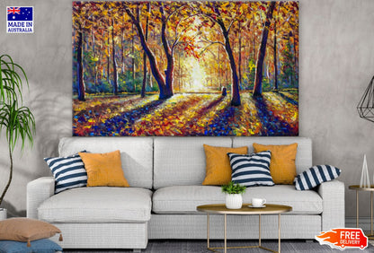 Colorful Forest Oil Painting Print 100% Australian Made