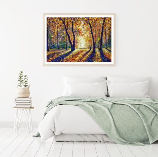 Colorful Autumn Forest Oil Painting Home Decor Premium Quality Poster Print Choose Your Sizes