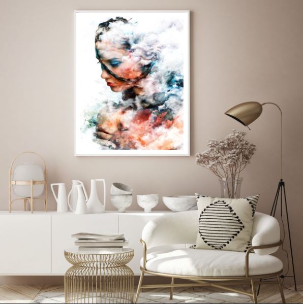 Girl Portrait Abstract Design Home Decor Premium Quality Poster Print Choose Your Sizes