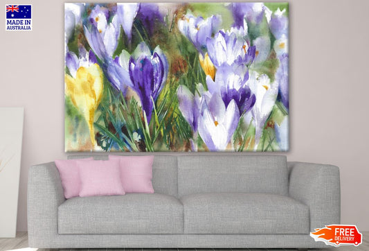 Colorful Watercolor Floral Painting Print 100% Australian Made
