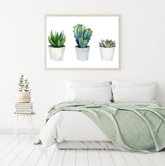 Cactus Plants Watercolor Painting Home Decor Premium Quality Poster Print Choose Your Sizes