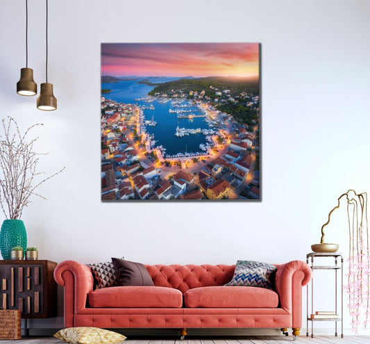 Square Canvas Sunset Scenery Photograph High Quality Print 100% Australian Made