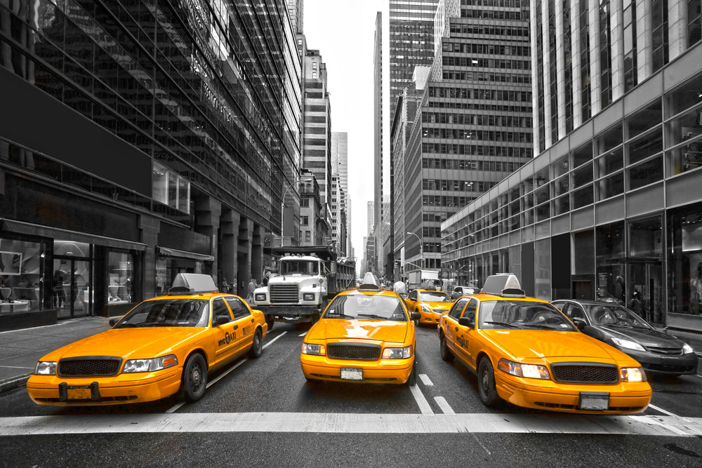 City Taxi in Street Photograph Print 100% Australian Made