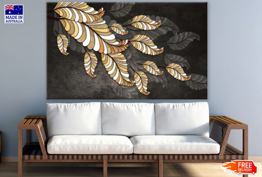 God & White Leaf Design Print 100% Australian Made