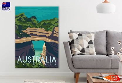 Tasmania, Australia Vector Art Design Print 100% Australian Made