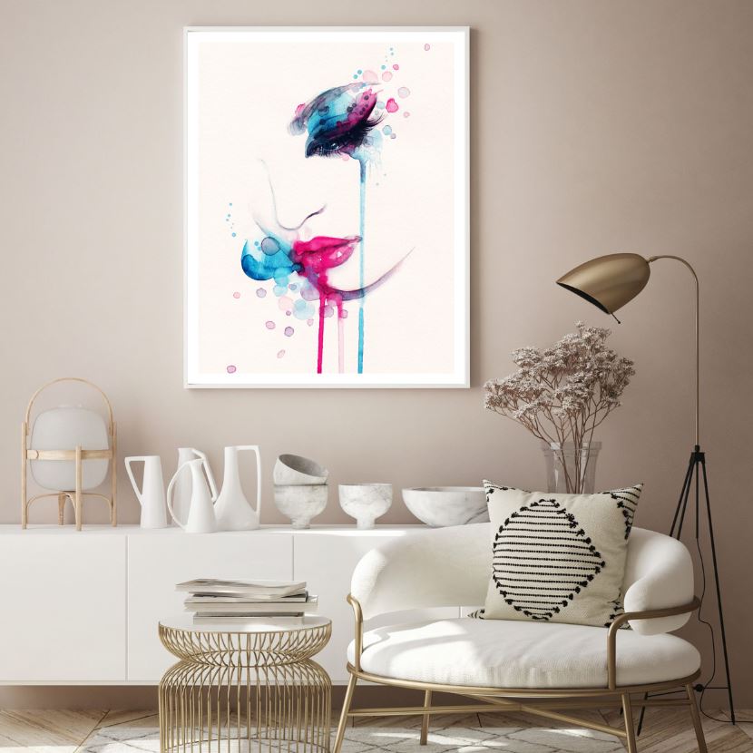 Colorful Face Abstract Painting Home Decor Premium Quality Poster Print Choose Your Sizes