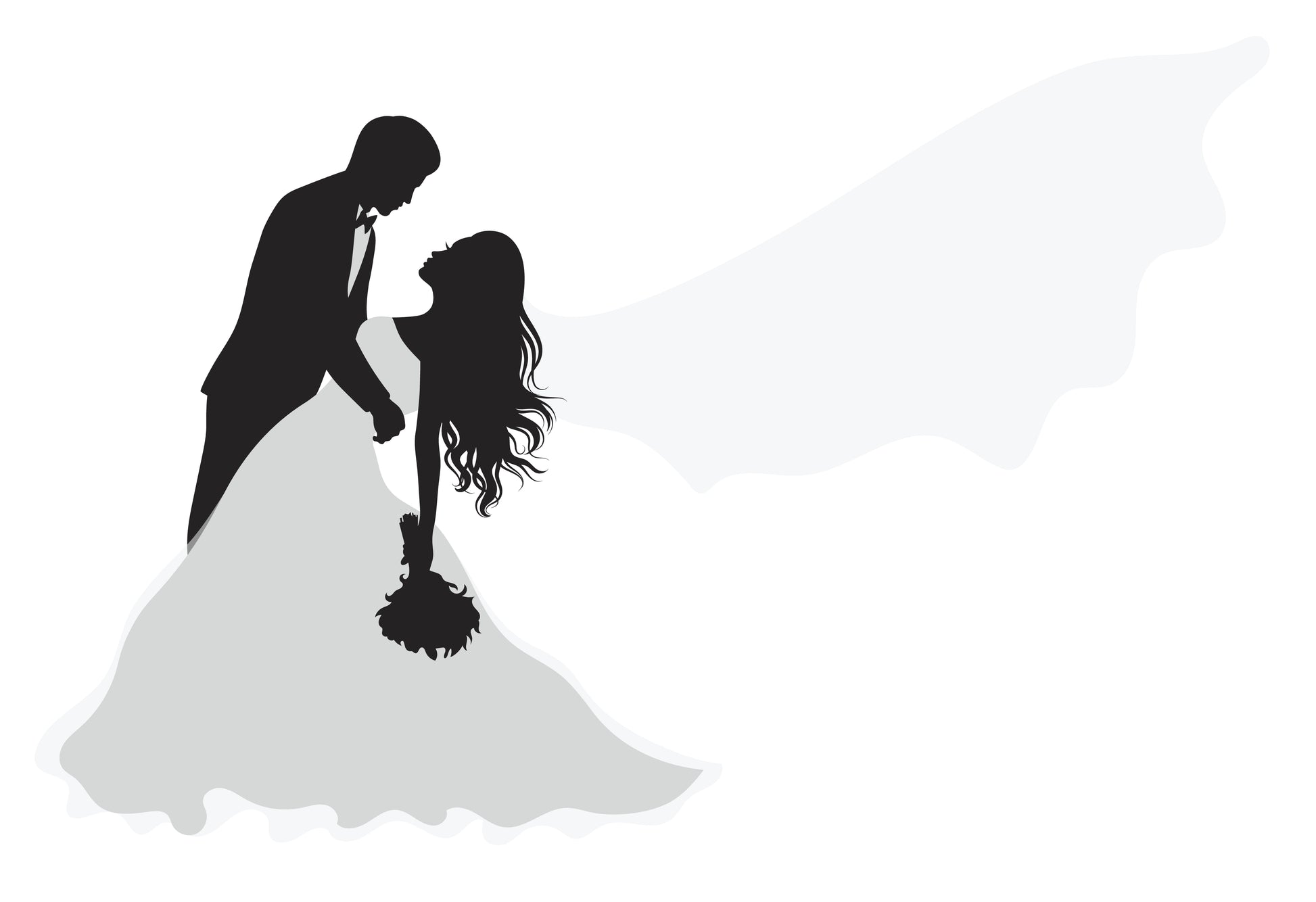 Bride & Groom vector Art Print 100% Australian Made