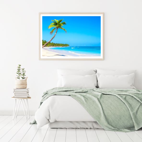 Palm Tree Near Sea Scenic Photograph Home Decor Premium Quality Poster Print Choose Your Sizes