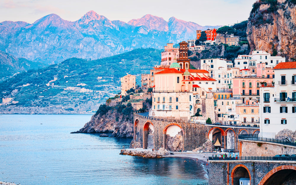 Amalfi Coast Town at Tyrrhenian Sea Photograph Print 100% Australian Made