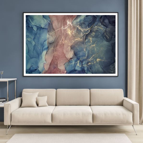 Blue & Pink Abstract Design Home Decor Premium Quality Poster Print Choose Your Sizes