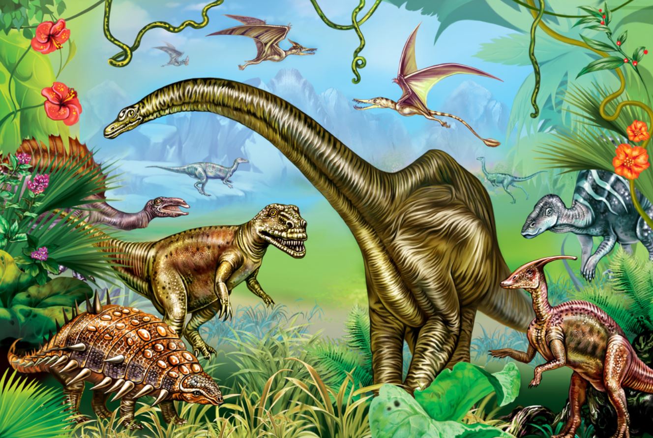 Dinosaurs Digital Painting Home Decor Premium Quality Poster Print Choose Your Sizes