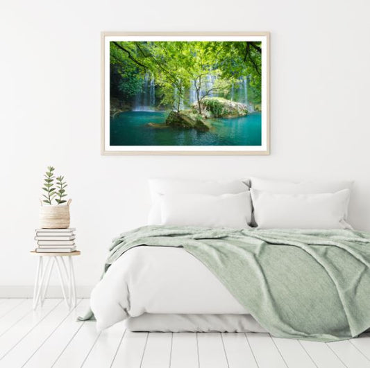 Natural Waterfall Scenery View Photograph Home Decor Premium Quality Poster Print Choose Your Sizes