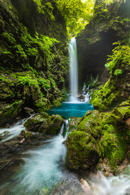 Stunning Waterfall Rocks In Forest Photograph Print 100% Australian Made