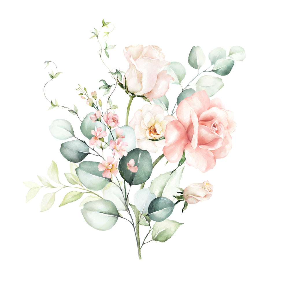 Square Canvas Rose Flowers Plant Painting High Quality Print 100% Australian Made