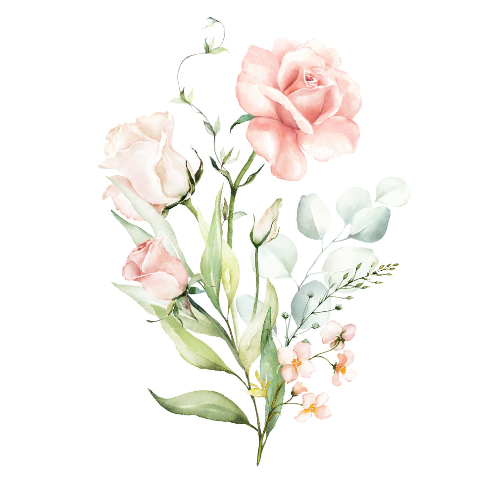 Square Canvas Rose Flowers Plant Painting High Quality Print 100% Australian Made