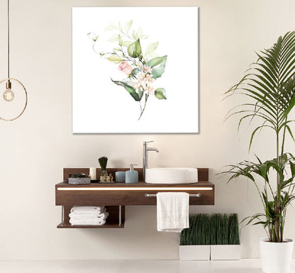 Square Canvas Rose Flowers Plant Painting High Quality Print 100% Australian Made