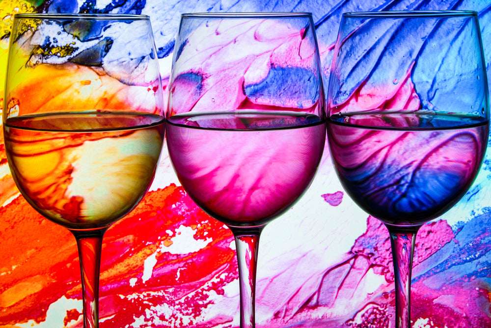 Colorful Wine Glasses Abstract Home Decor Premium Quality Poster Print Choose Your Sizes